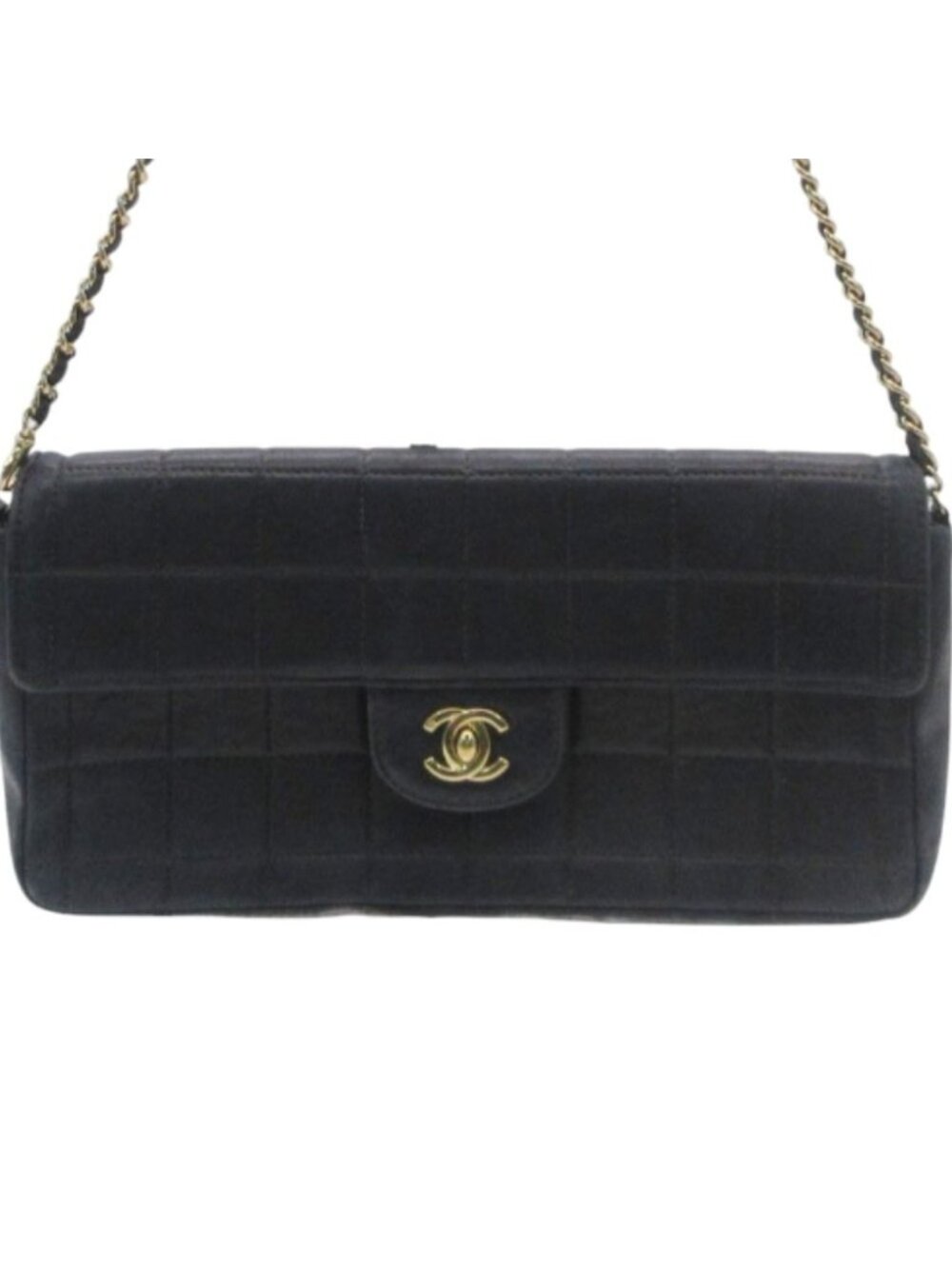 Chanel Shoulder Bag Choco Bar Lambskin Black